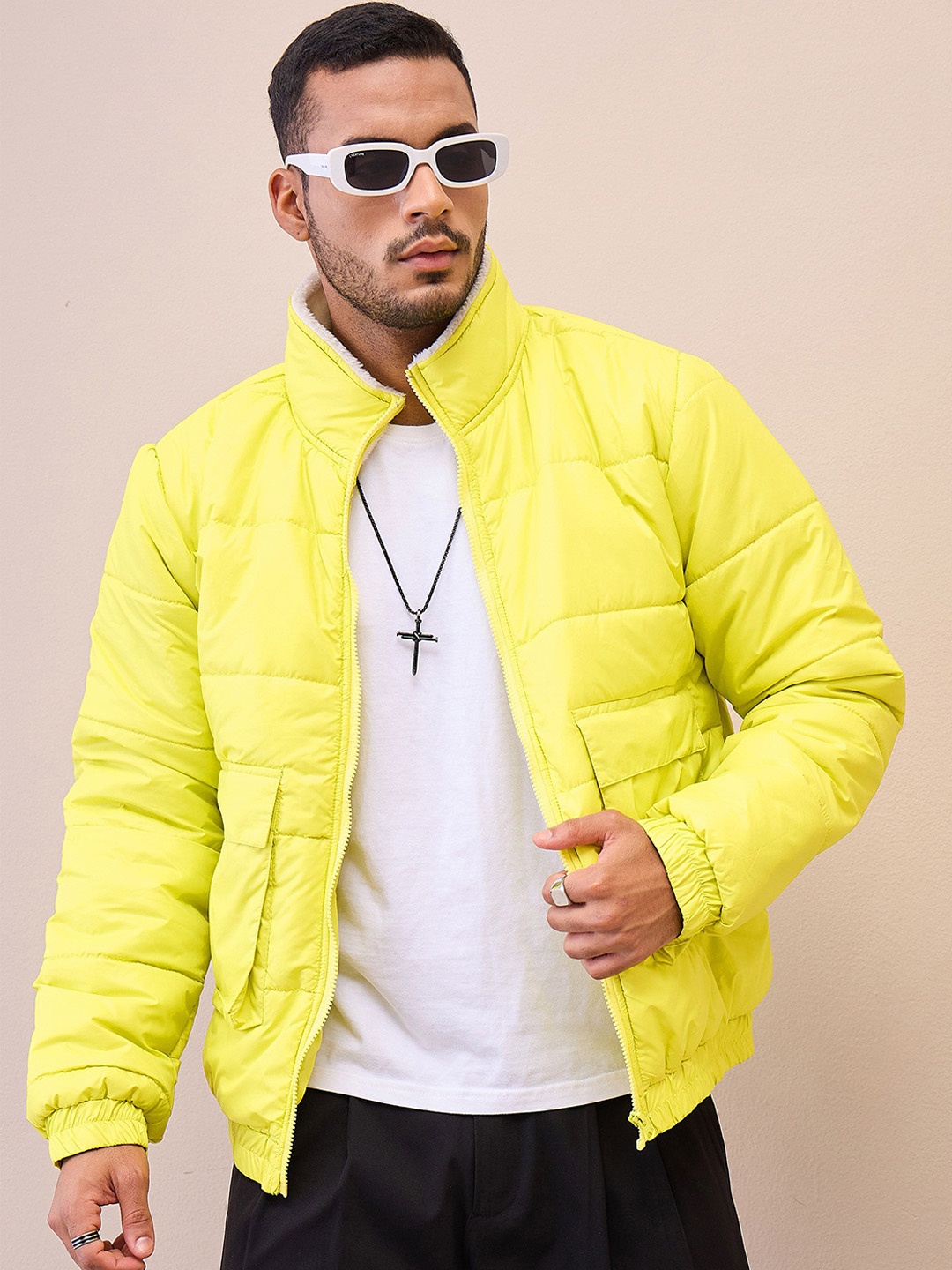 

MASCLN SASSAFRAS Men Puffer Jacket, Yellow