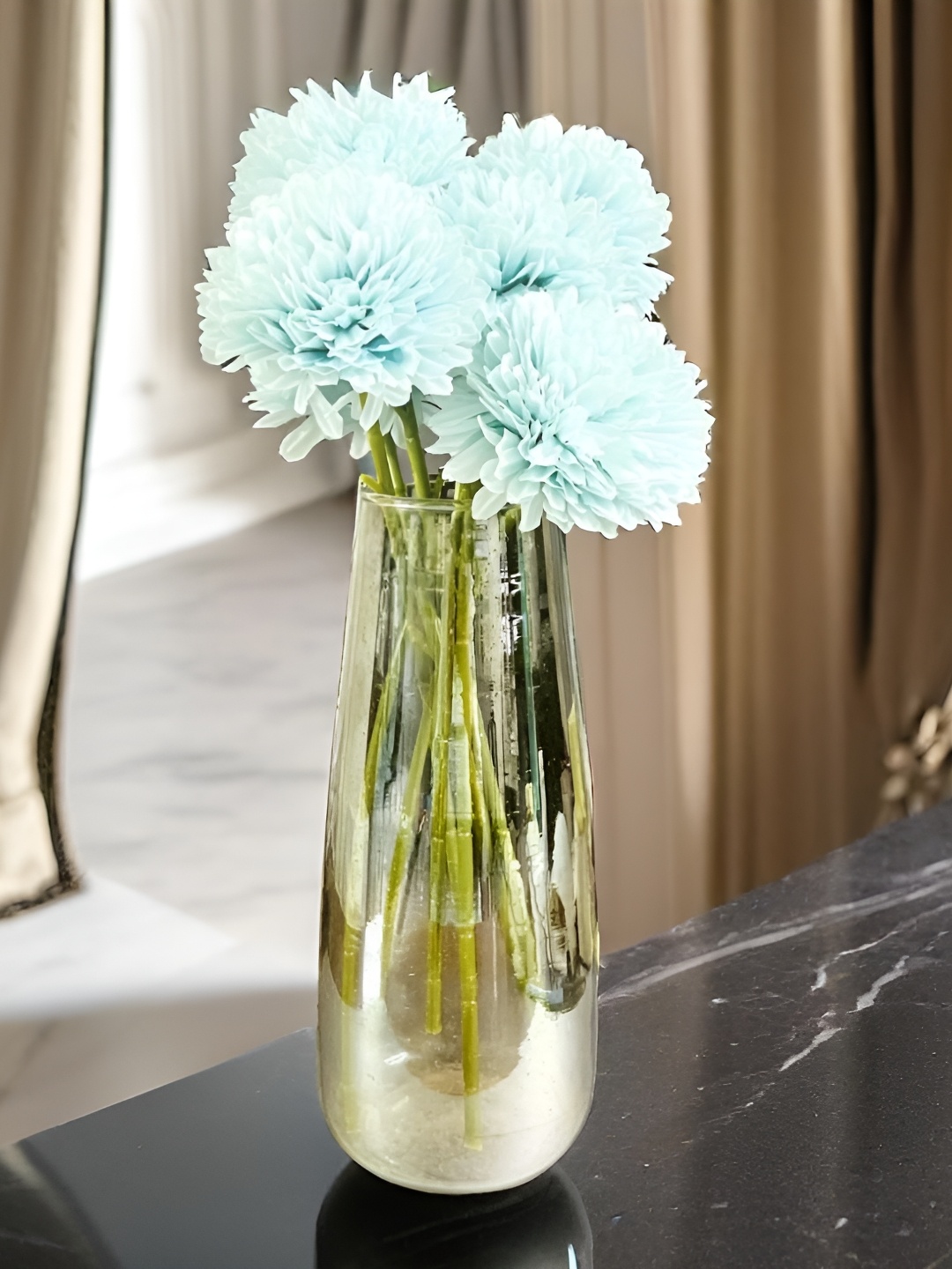 

Akaar Blue 5 Pieces Chrysanthemum Artificial Flower
