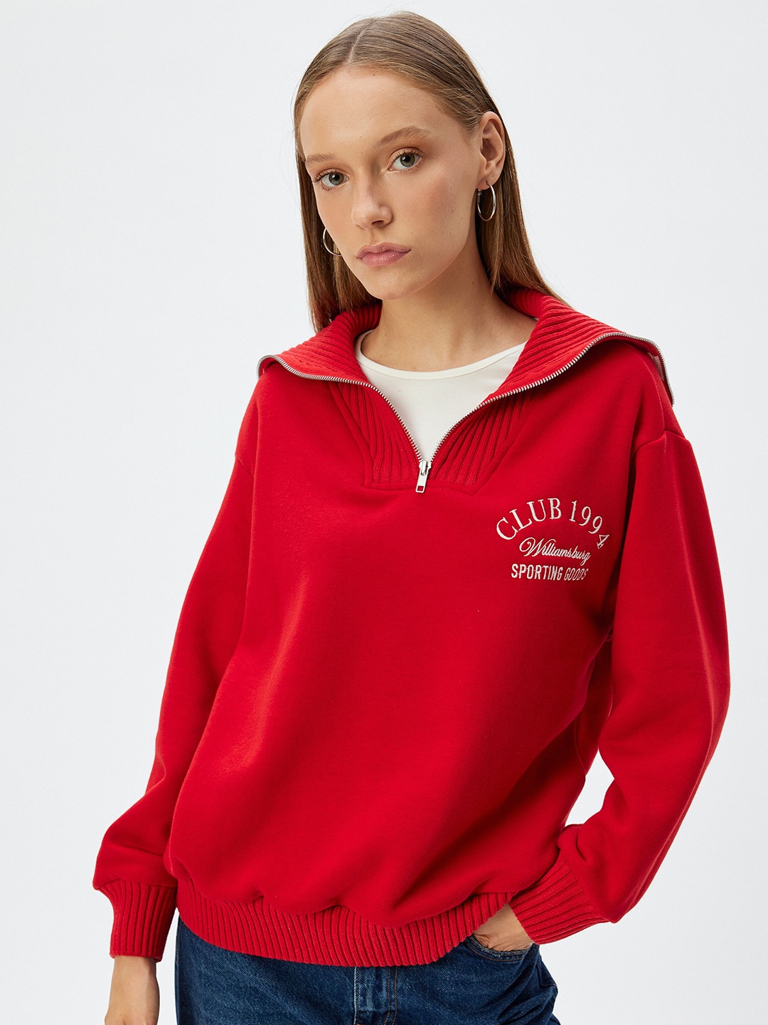 

Koton Women Sweatshirt, Red