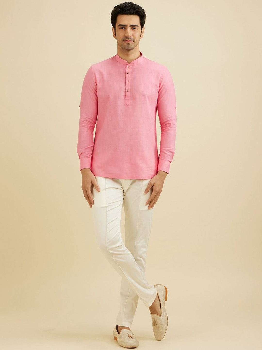 

Manyavar Men Kurta, Pink
