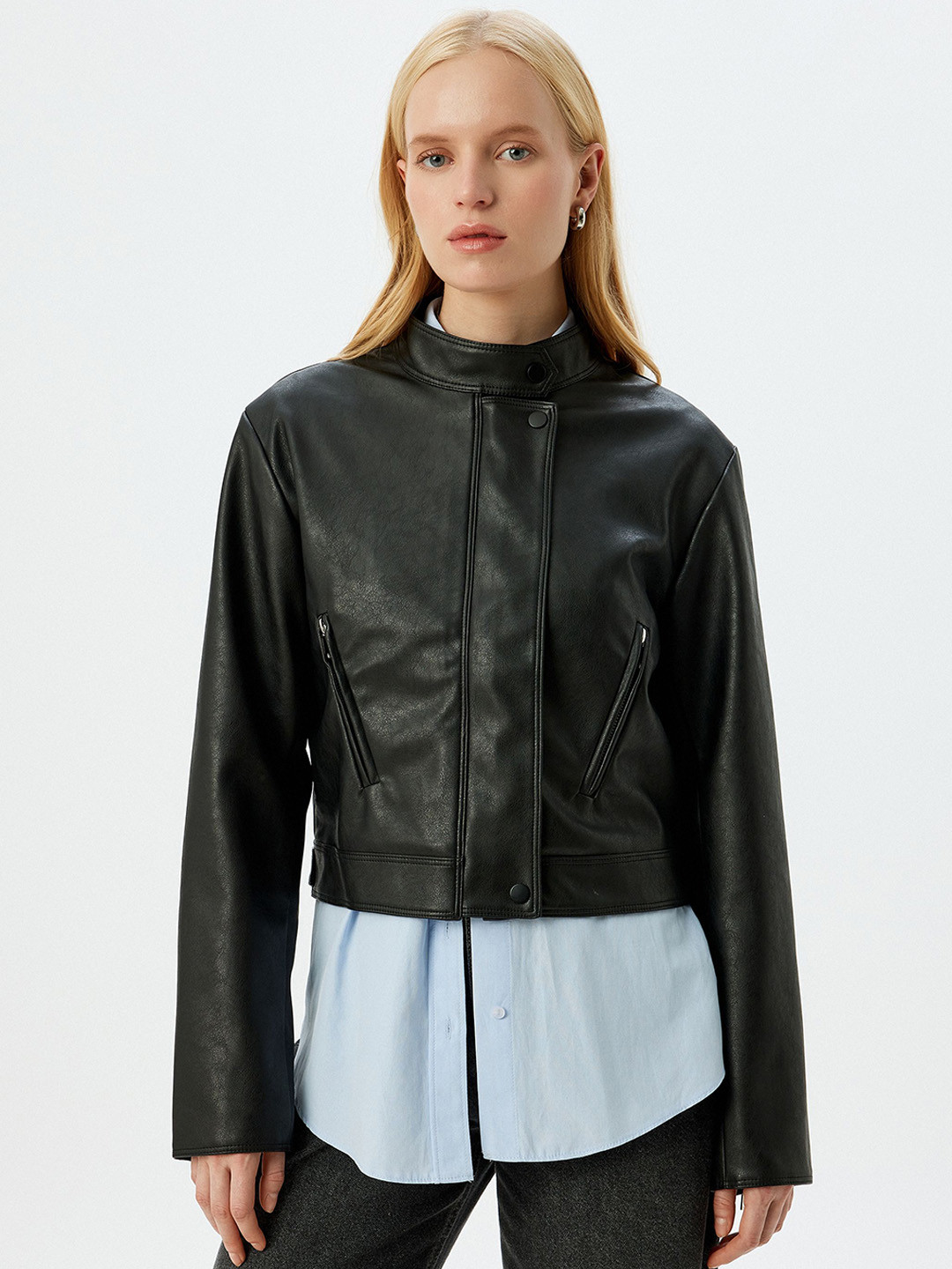 

Koton Women Bomber Jacket, Black
