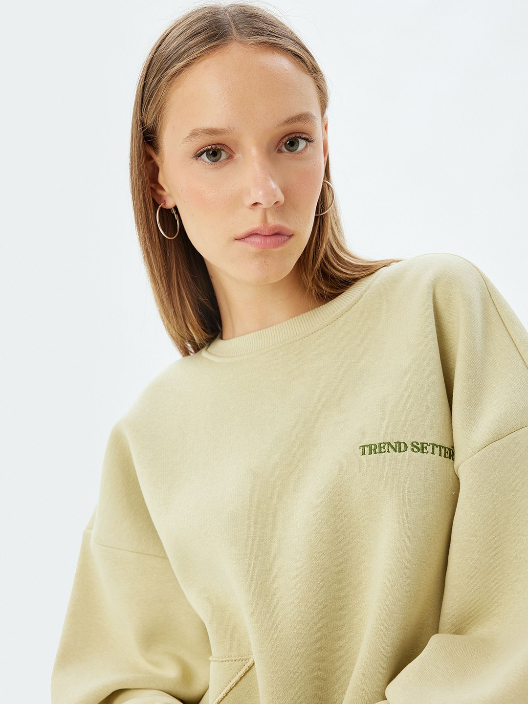 

Koton Women Sweatshirt, Khaki