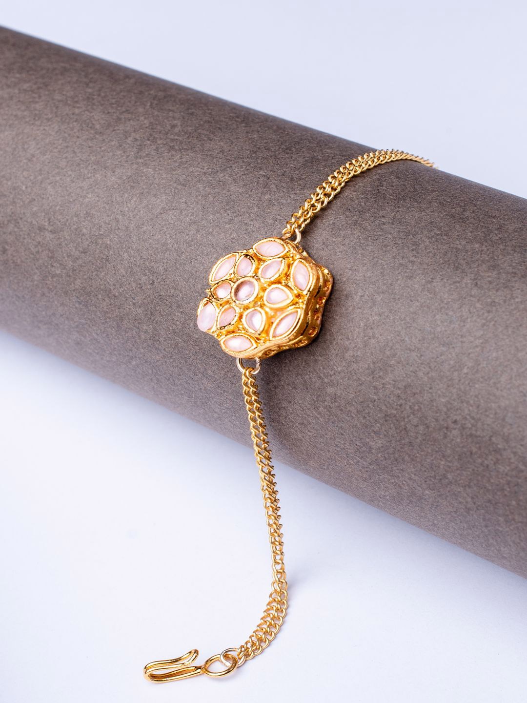 

Vivinia by Vidhi Women Kundan Gold-Plated Wraparound Bracelet