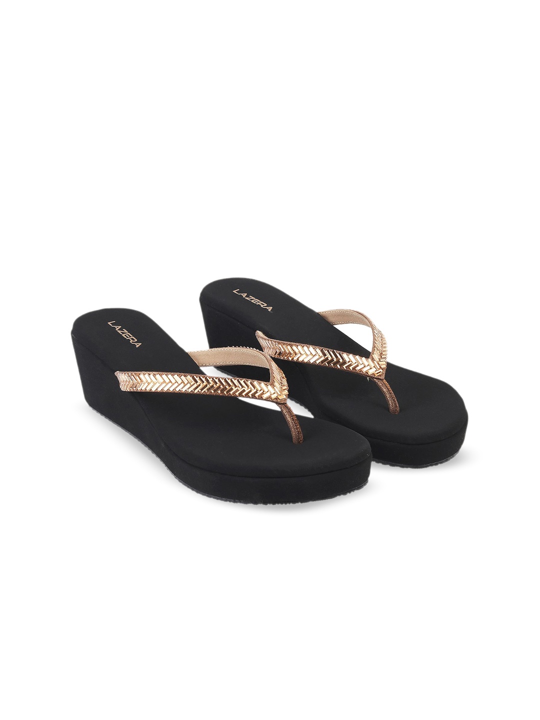 

Lazera Women Embellished Platform Heel Sandals, Gold