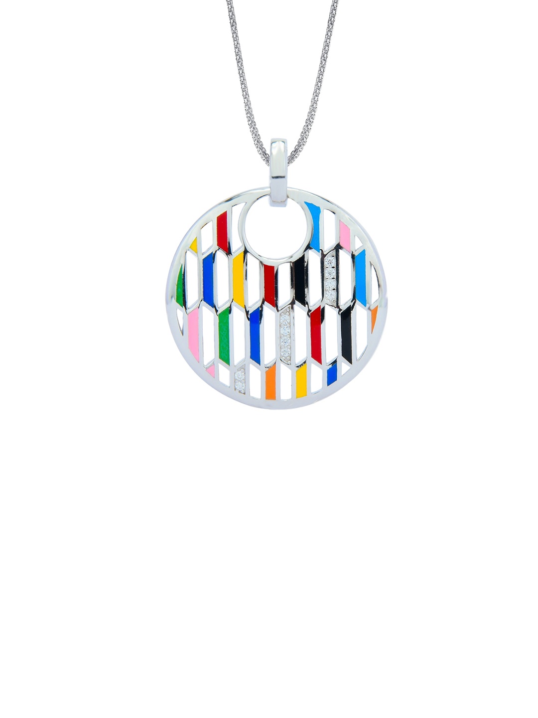 

Nipura Silver-Plated Circular Pendants