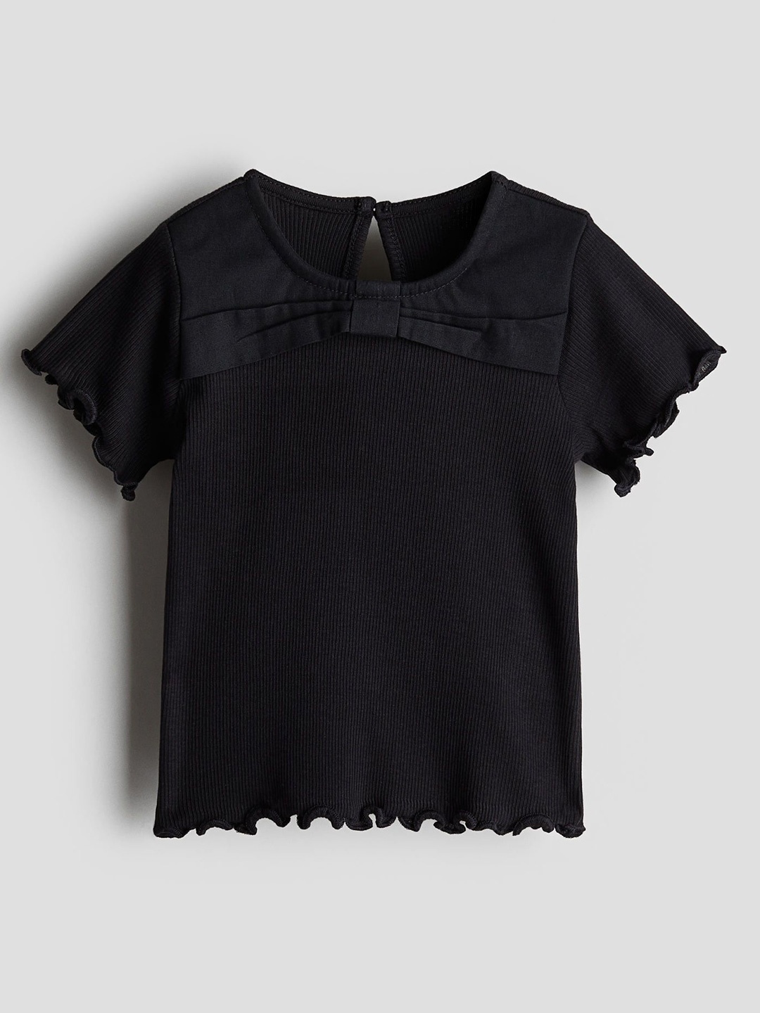 

H&M Girls Bow-Detail Top, Black