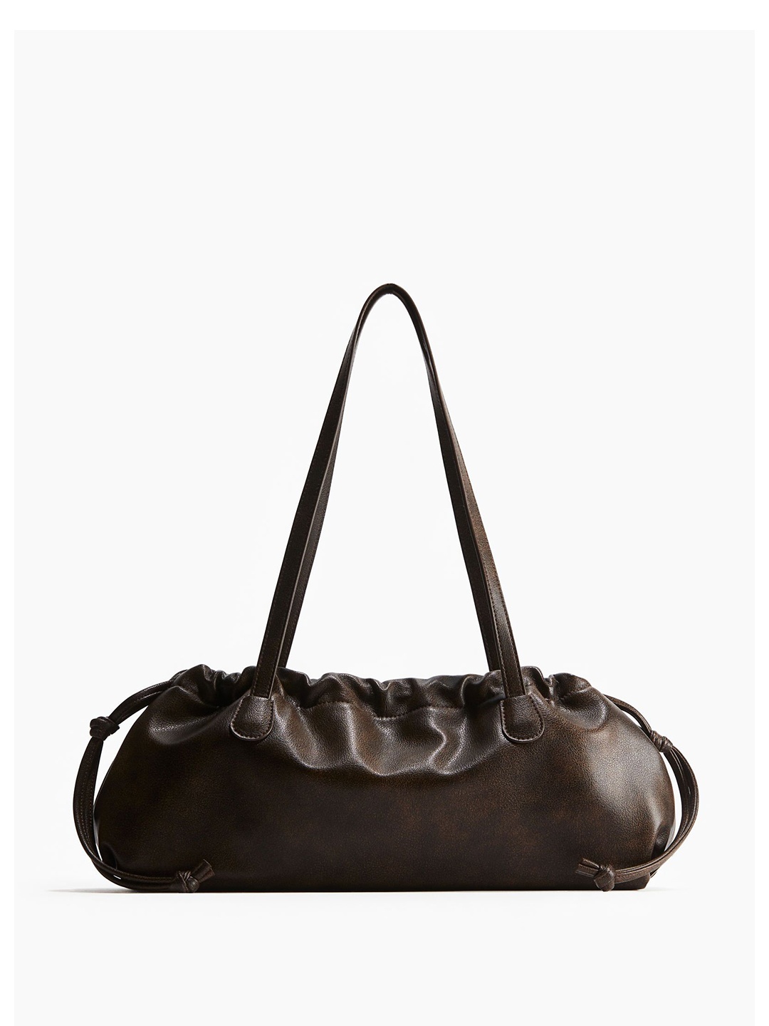 

H&M Drawstring-Detail Shoulder Bag, Brown