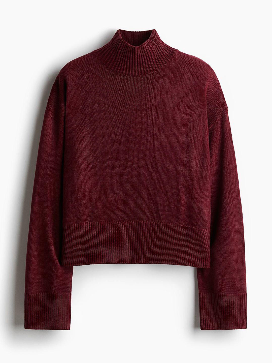 

H&M Fine-Knit Turtleneck Jumper, Red