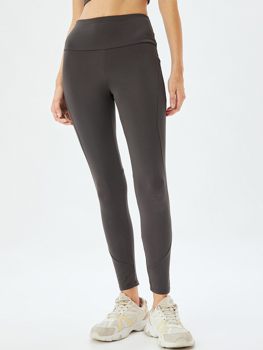 

Koton High Rise Ankle Length Tights, Grey