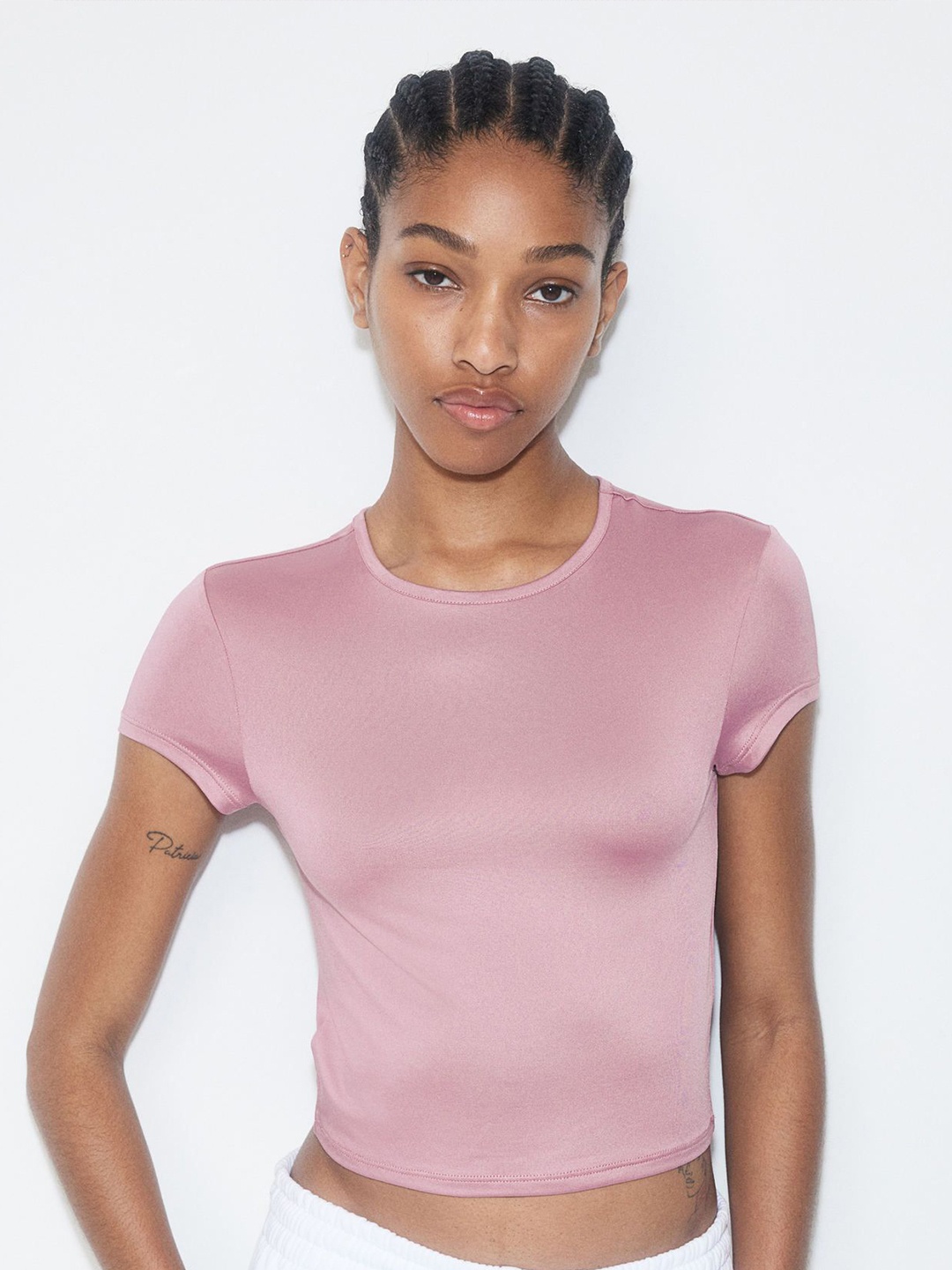 

H&M Fitted Tshirts, Pink