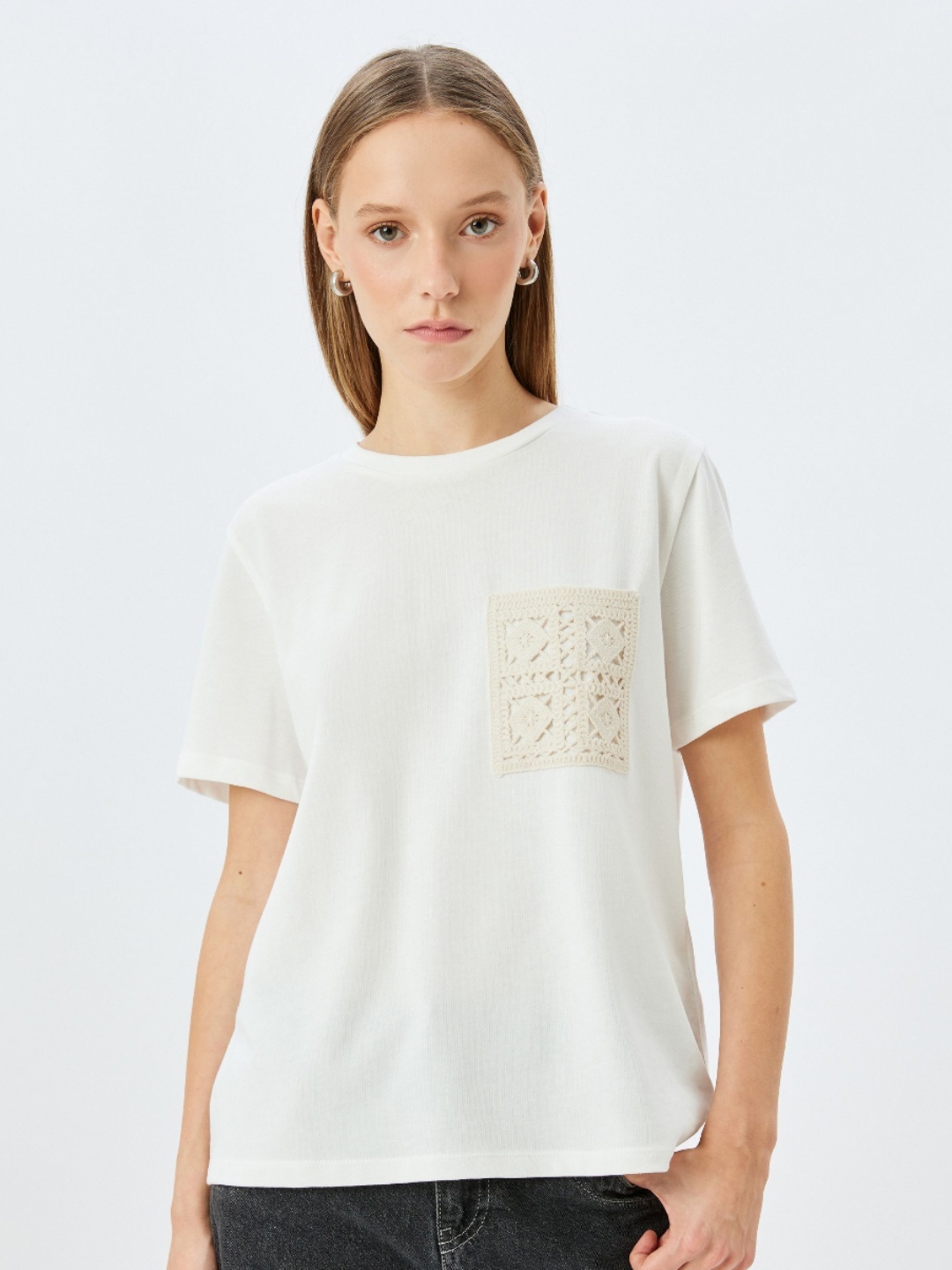 

Koton Women Pockets T-shirt, Beige