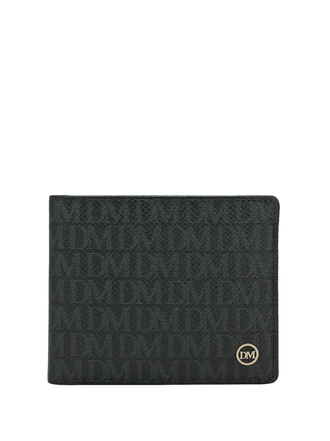 

Da Milano Men Textured Leather Two Fold Wallet, Green
