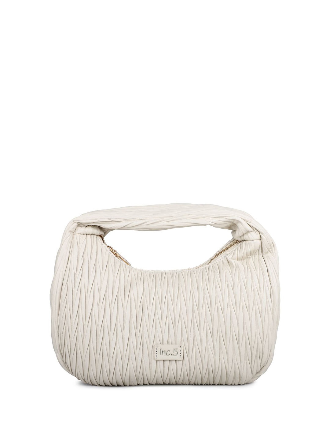 

Inc 5 Textured Handheld Bag, Cream