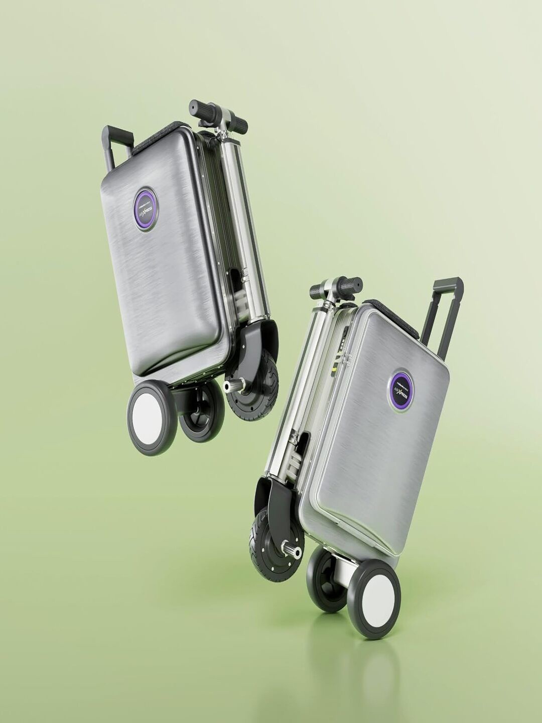 

AIR XPRESS G45 Smart Riding Hard Sided Cabin Suitcase Trolley Bag, Silver