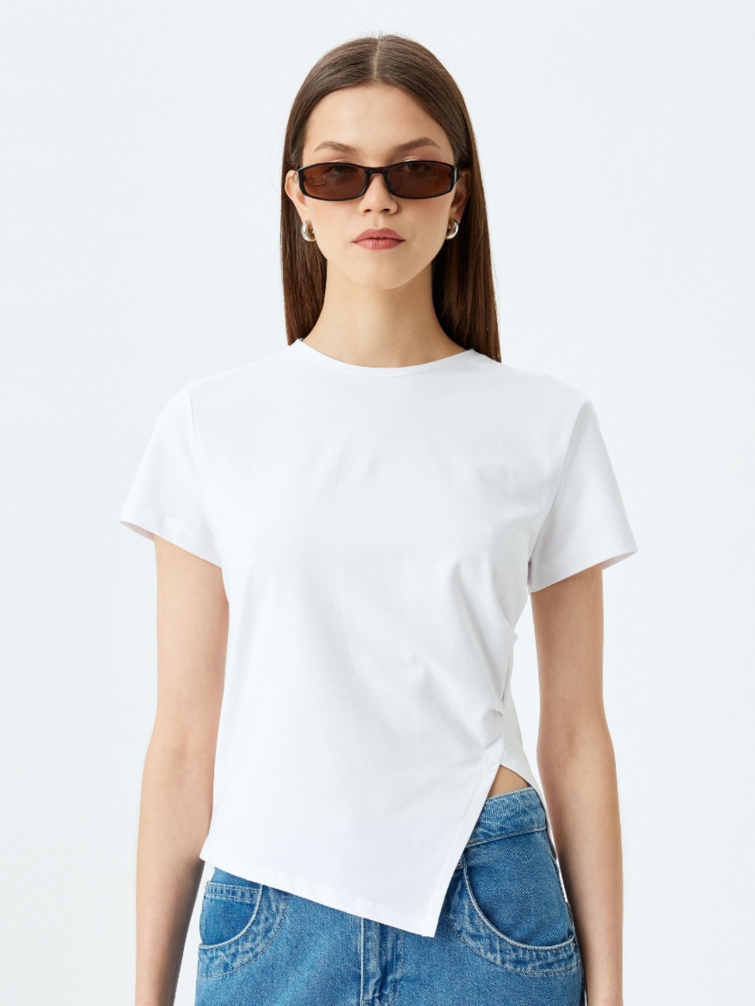 

Koton Women Printed Pockets T-shirt, Beige