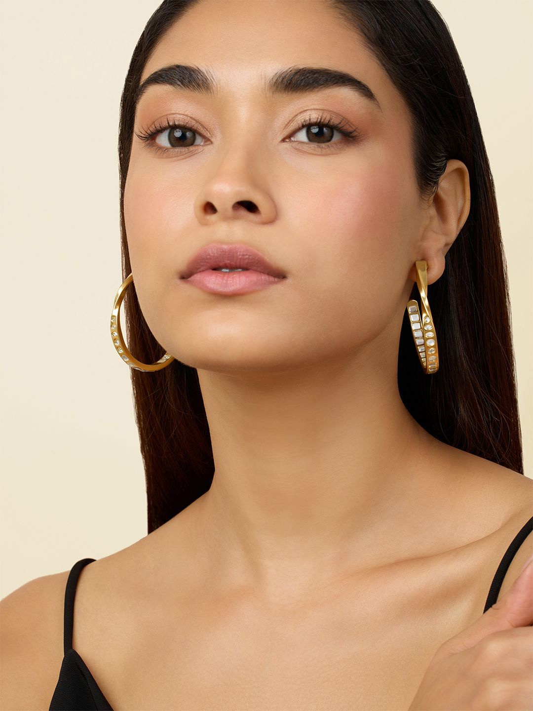 

Isharya Contemporary Hoop Earrings, Gold