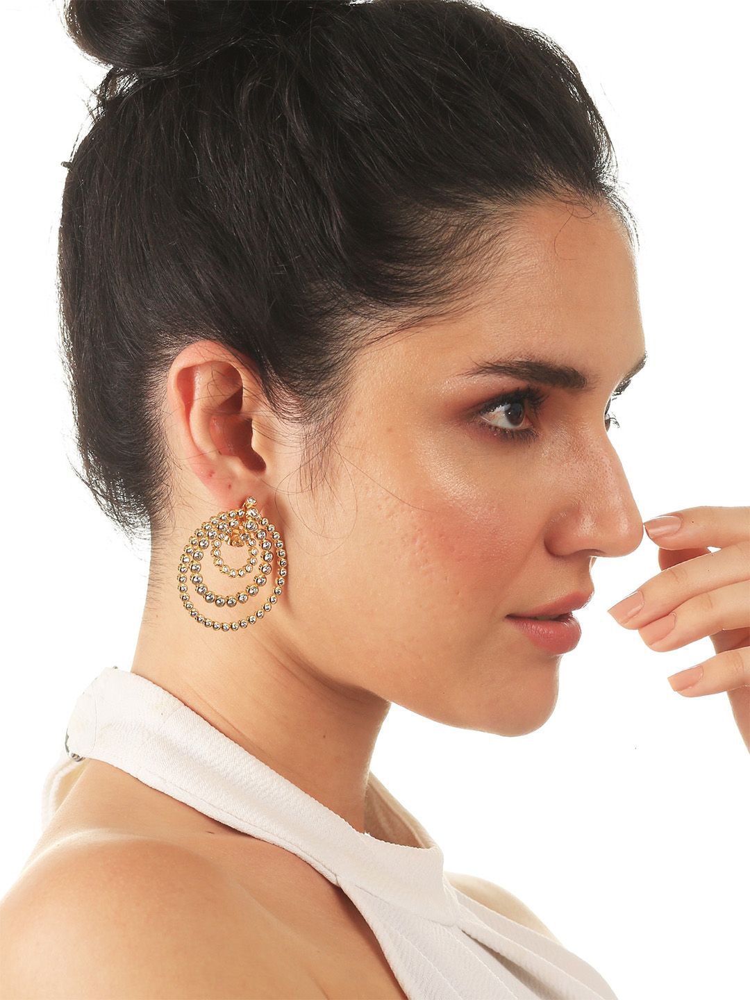 

Isharya Contemporary Hoop Earrings, Gold