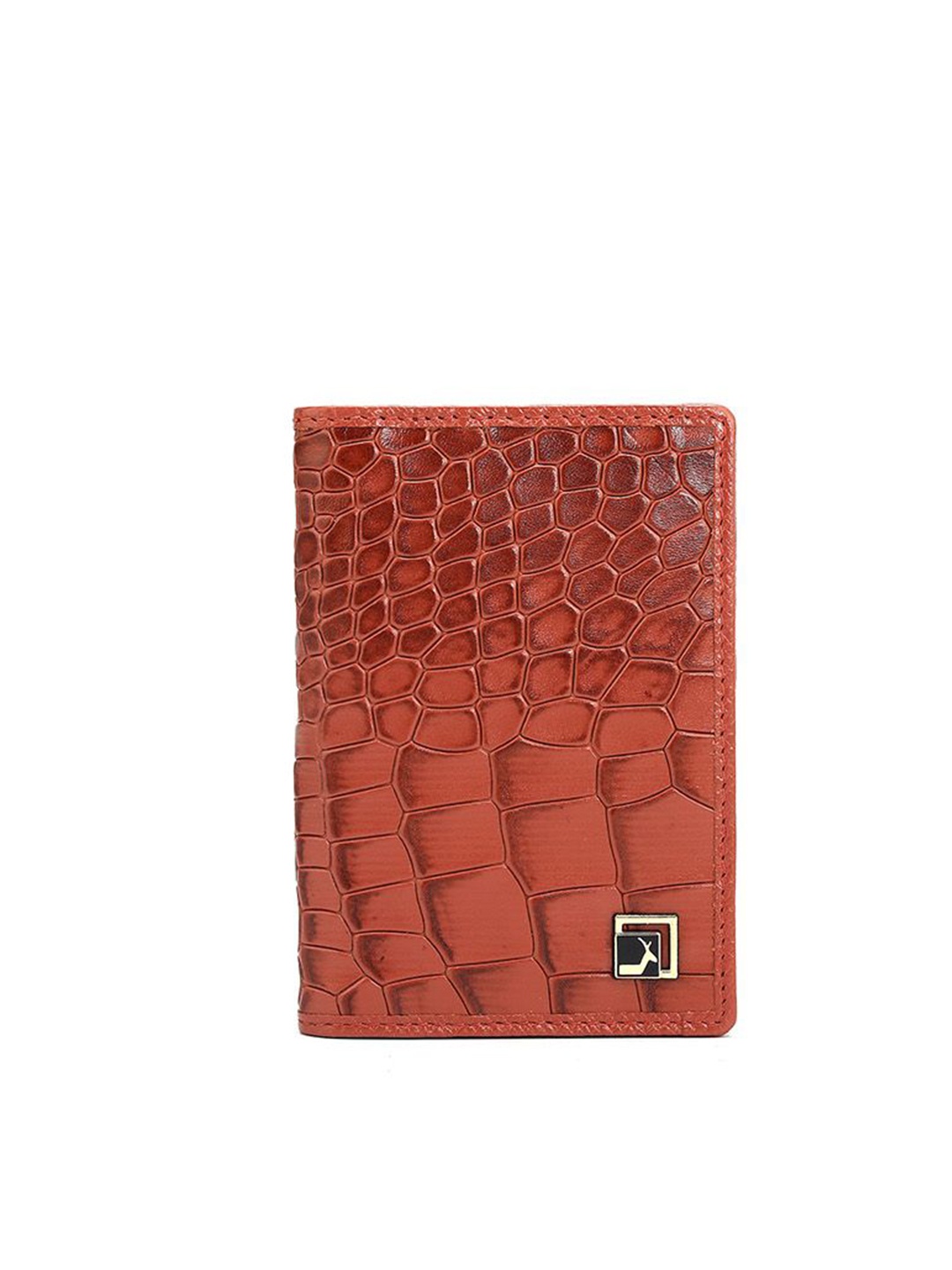 

Da Milano Unisex Textured Leather Card Holder, Red