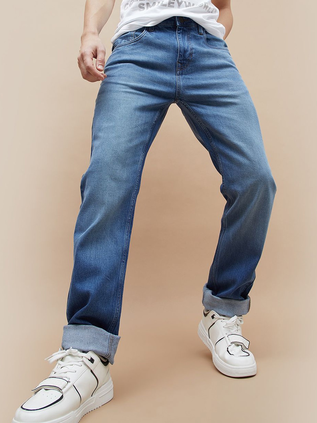 

Fame Forever by Lifestyle Men Straight Fit High-Rise Jeans, Blue