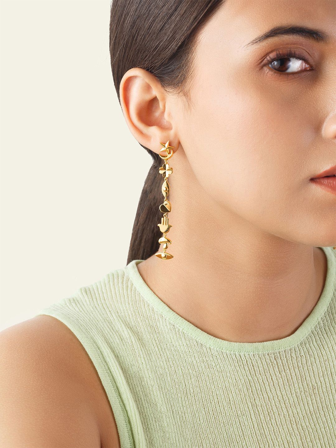 

Isharya Contemporary Drop Earrings, Gold