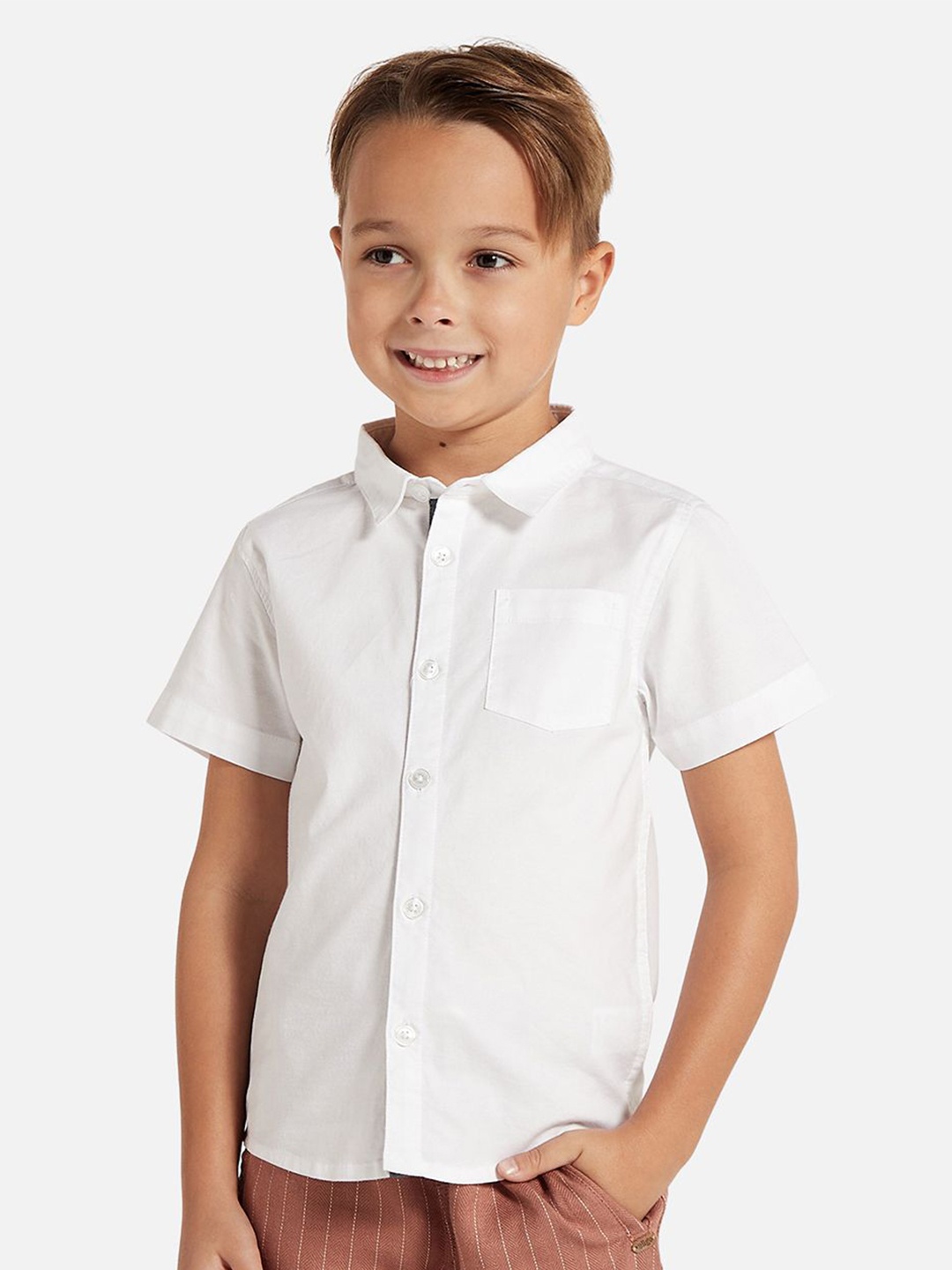 

Juniors by Babyshop Boys Opaque Casual Shirt, White