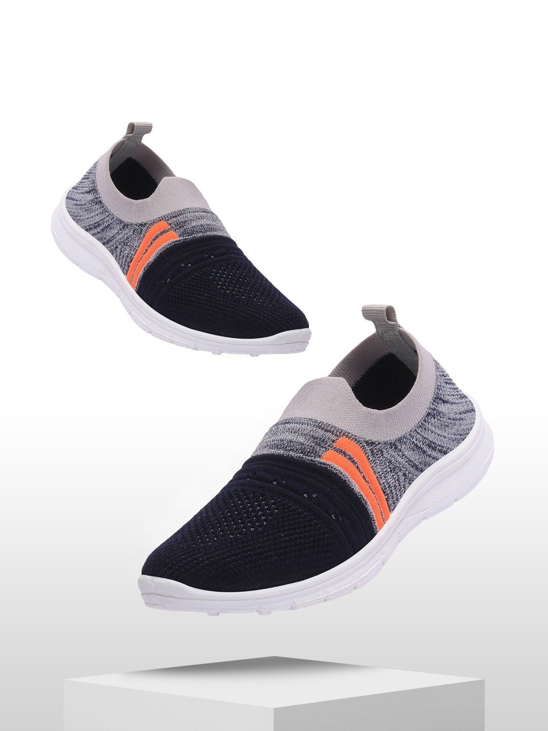 

SPRENGE Boys Woven Design Slip-On Sneakers, Navy blue