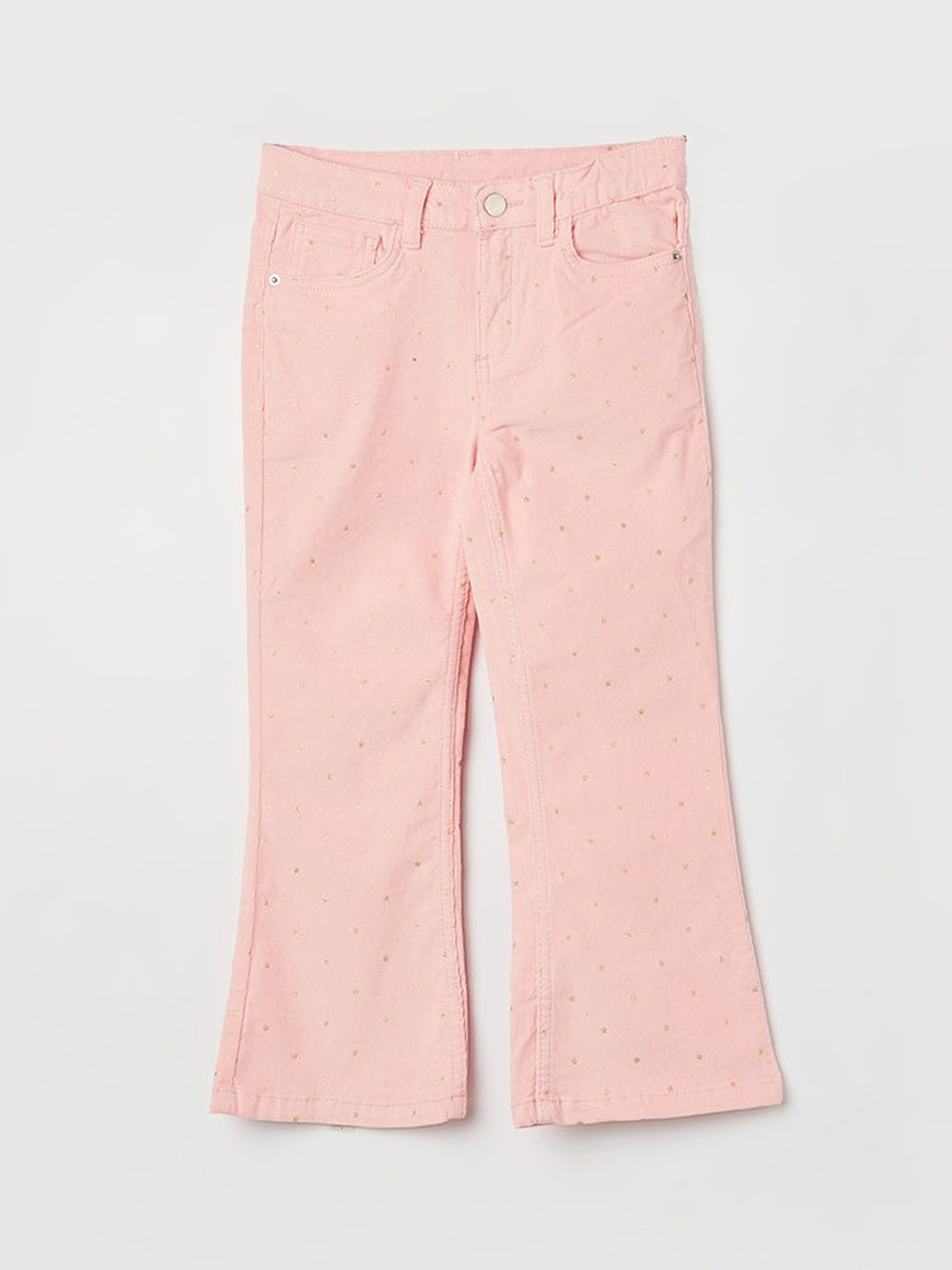 

Fame Forever by Lifestyle Girls Printed Slim Fit Culottes Trousers, Pink