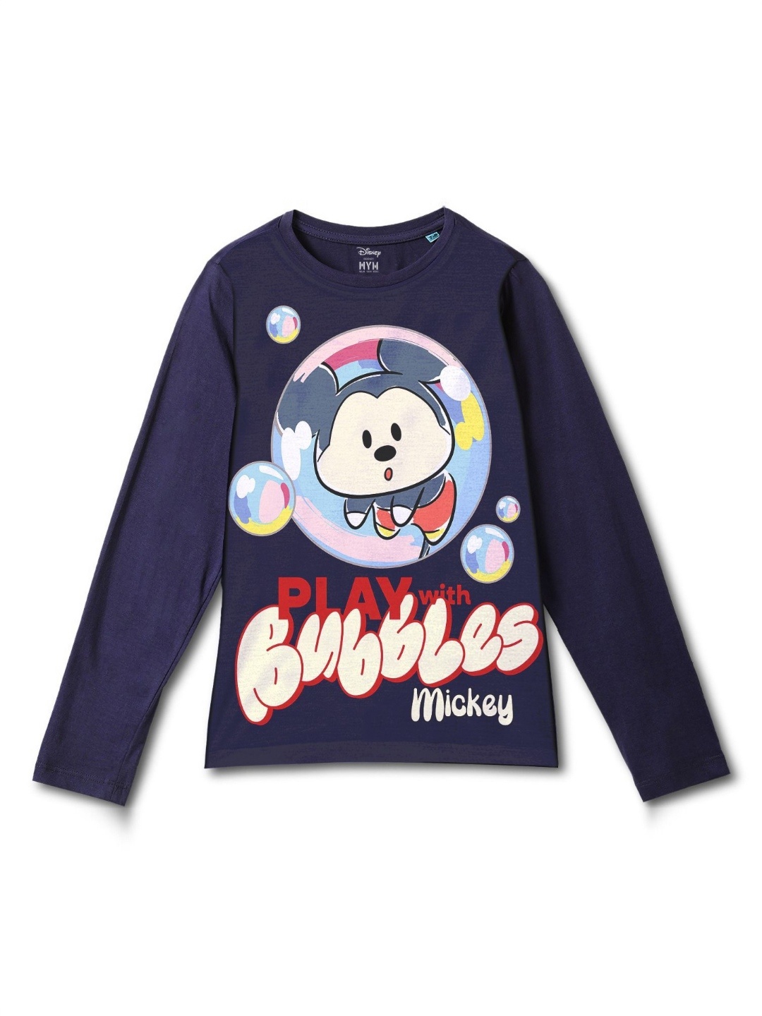 

Wear Your Mind Boys Mickey Mouse Printed Applique T-shirt, Blue