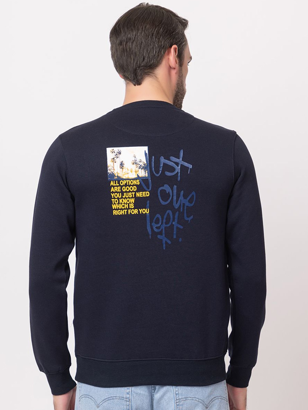 

ARIIX Men Printed Sweatshirt, Navy blue