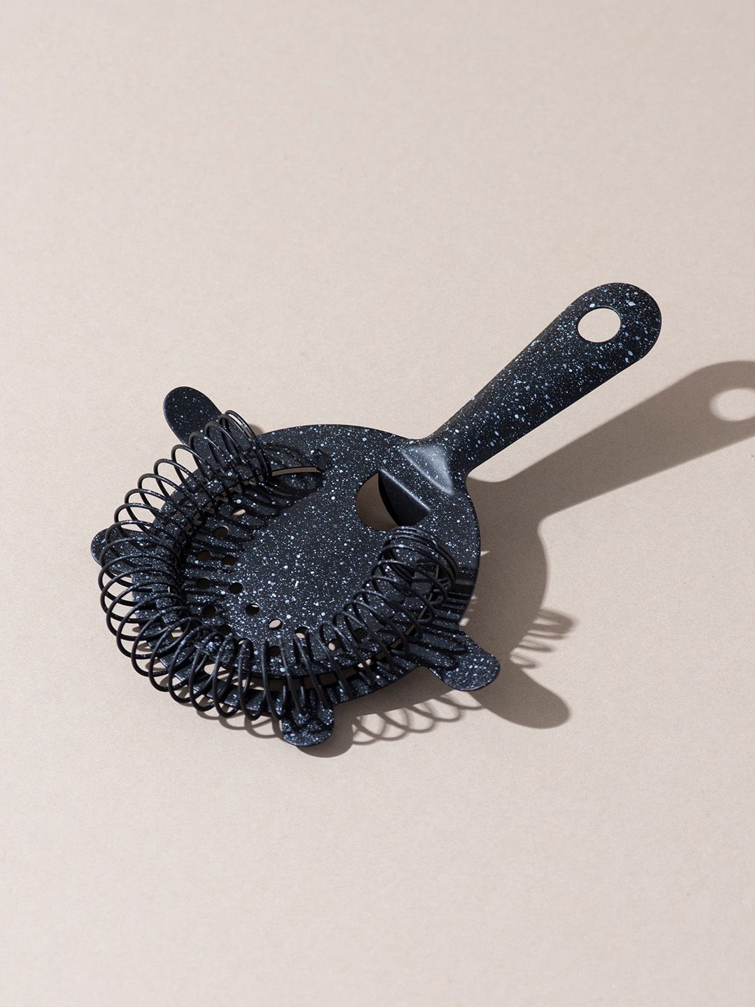 

nestroots Black Textured Stainless Steel Strainer
