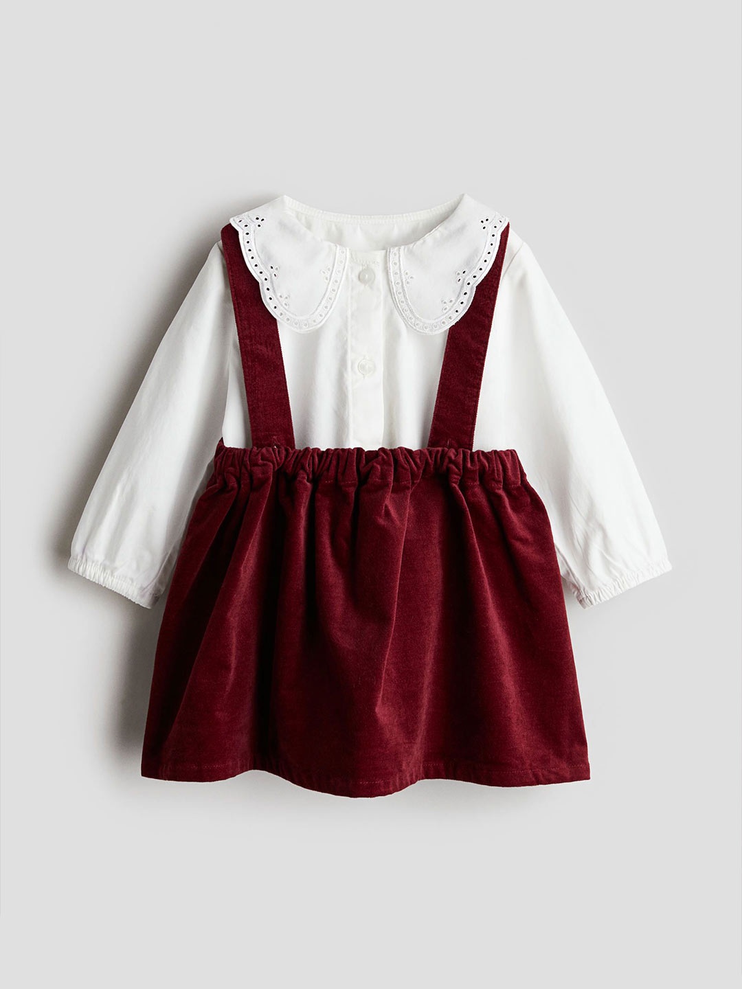 

H&M Infant Girls Self Design Dress, Red