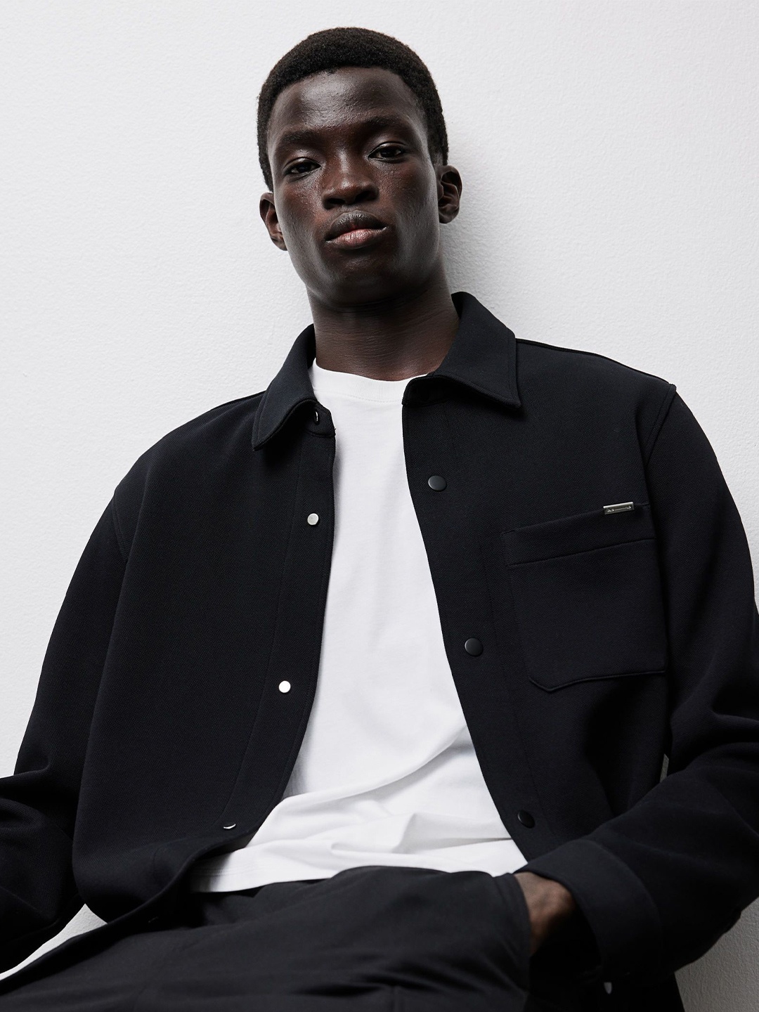 

H&M Men Shacket, Black