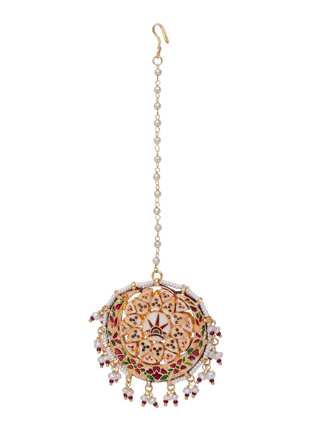 

Vivinia by Vidhi Gold-Plated Kundan Studded Maang Tikka Head Jewellery