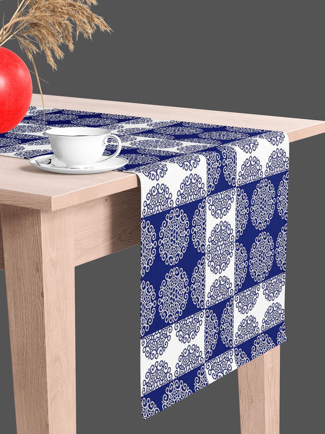 

ArtzFolio Ethnic Motifs Printed Table Runner, Blue