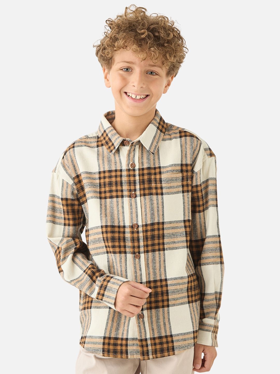 

Juniors by Babyshop Boys Tartan Checks Opaque Checked Casual Shirt, Multi