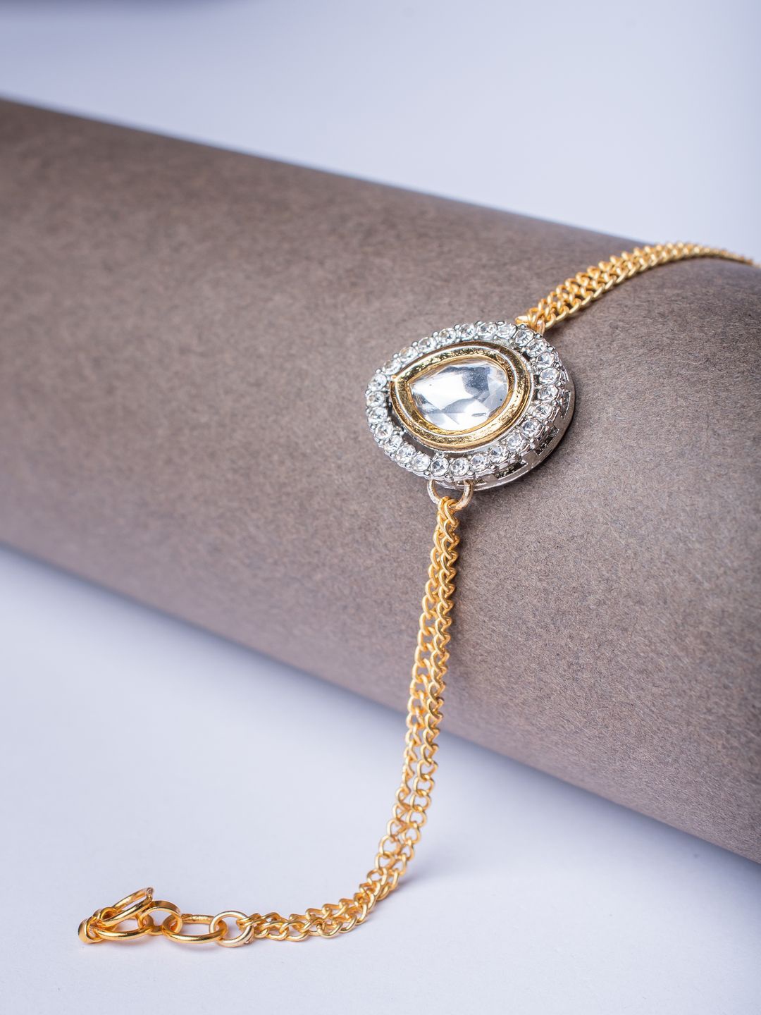 

Vivinia by Vidhi Women Kundan Gold-Plated Wraparound Bracelet