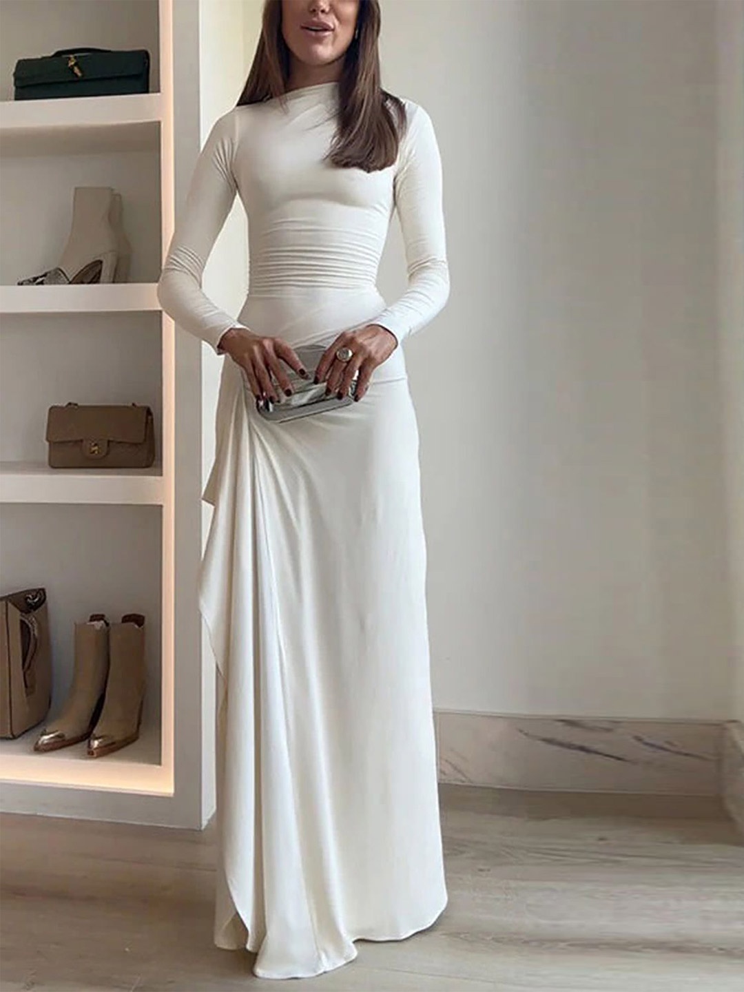 

StyleCast x Revolte Ruffled Fit & Flare Maxi Dress, White
