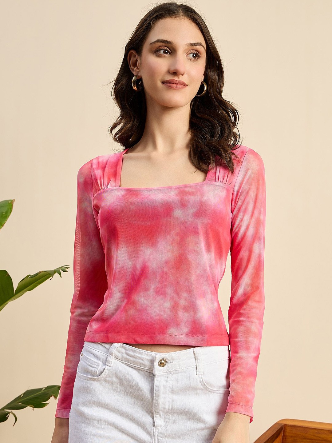 

Mast & Harbour Floral Print Top, Red