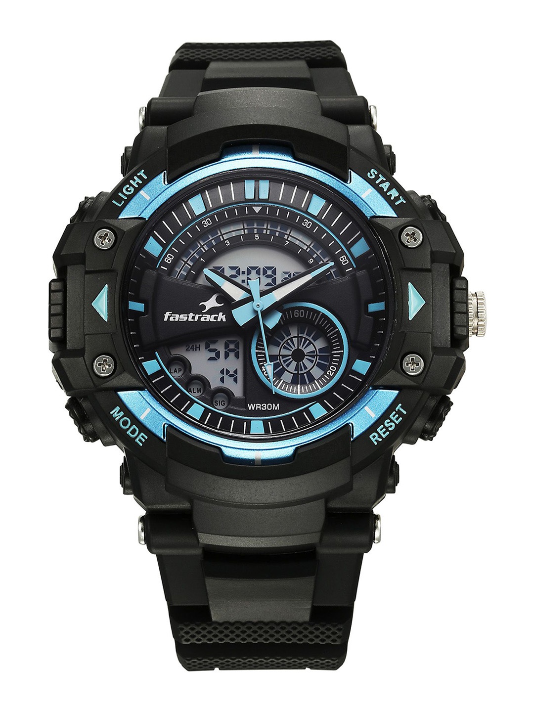 

Fastrack Unisex Dial & Straps Digital Watch 38097PP01W, Black