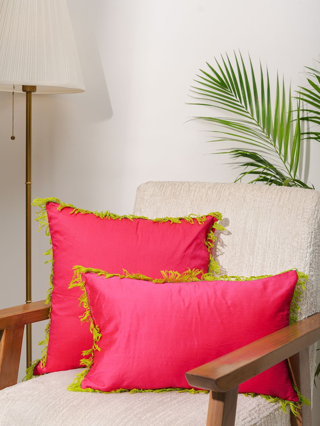

India Circus by Krsnaa Mehta Pink Square Cushion Covers