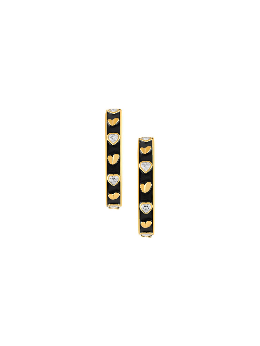 

Isharya Contemporary Hoop Earrings, Black