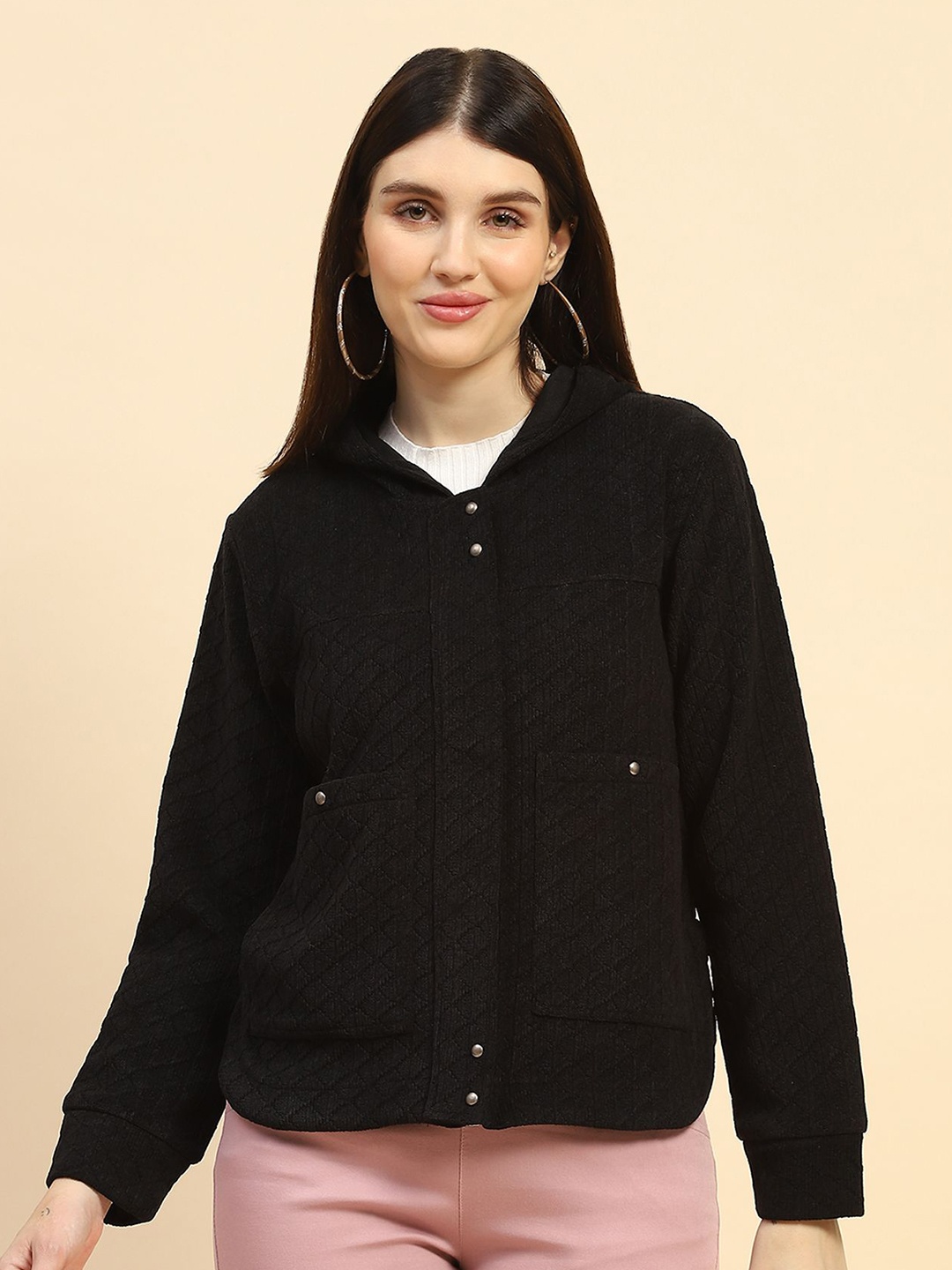 

Global Republic Women Hooded Sweatshirt, Black