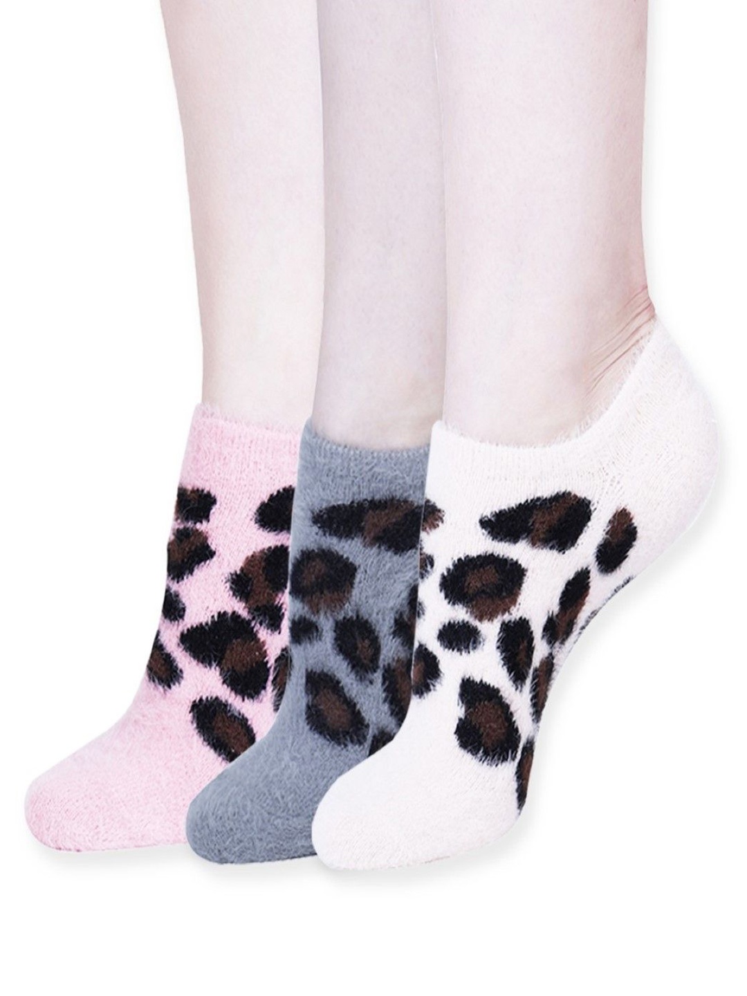 

Dollar Women Pack Of 3 Patterned Shoe Liners Socks, Pink