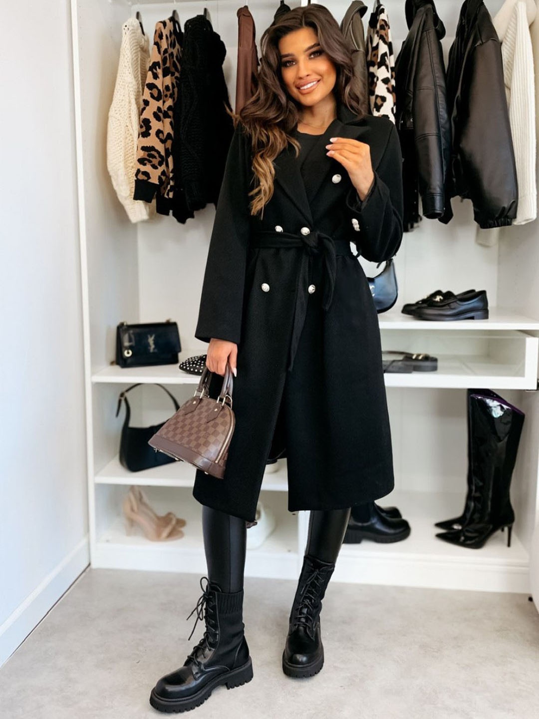 

StyleCast Women Longline Open Front Jacket, Black