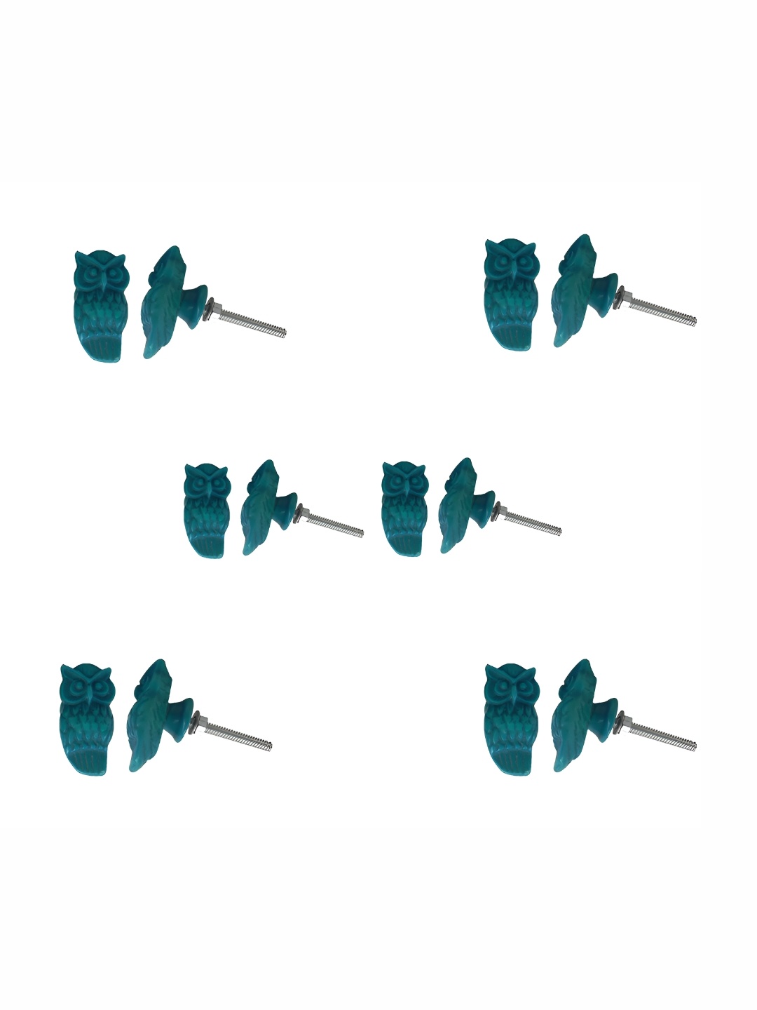 

Indianshelf 6-Pcs Green Glossy Resin Knobs