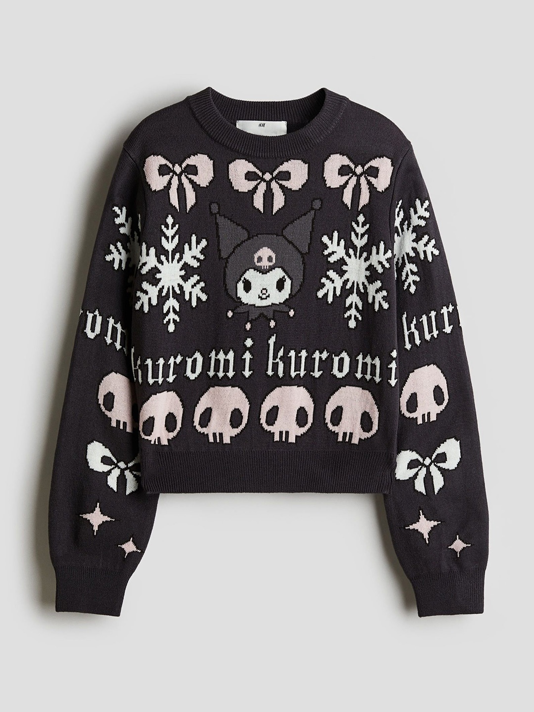 

H&M Girls Jacquard-Knit Jumper, Grey