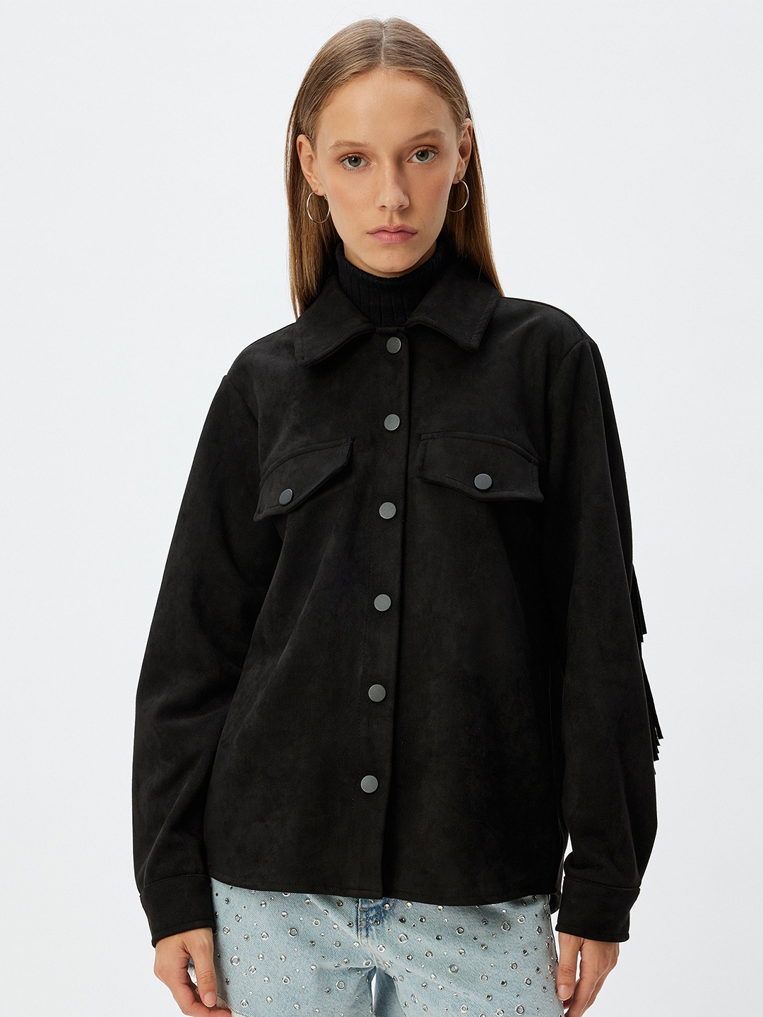 

Koton Women Opaque Casual Shirt, Black