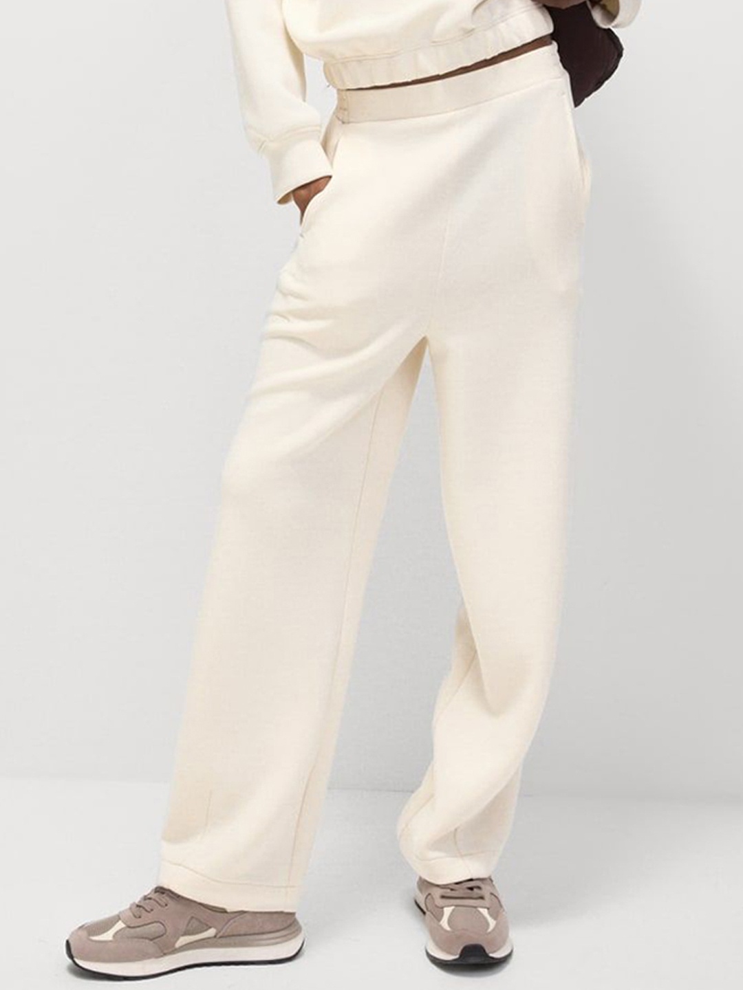 

Marks & Spencer Women Mid Rise Track Pants, Beige