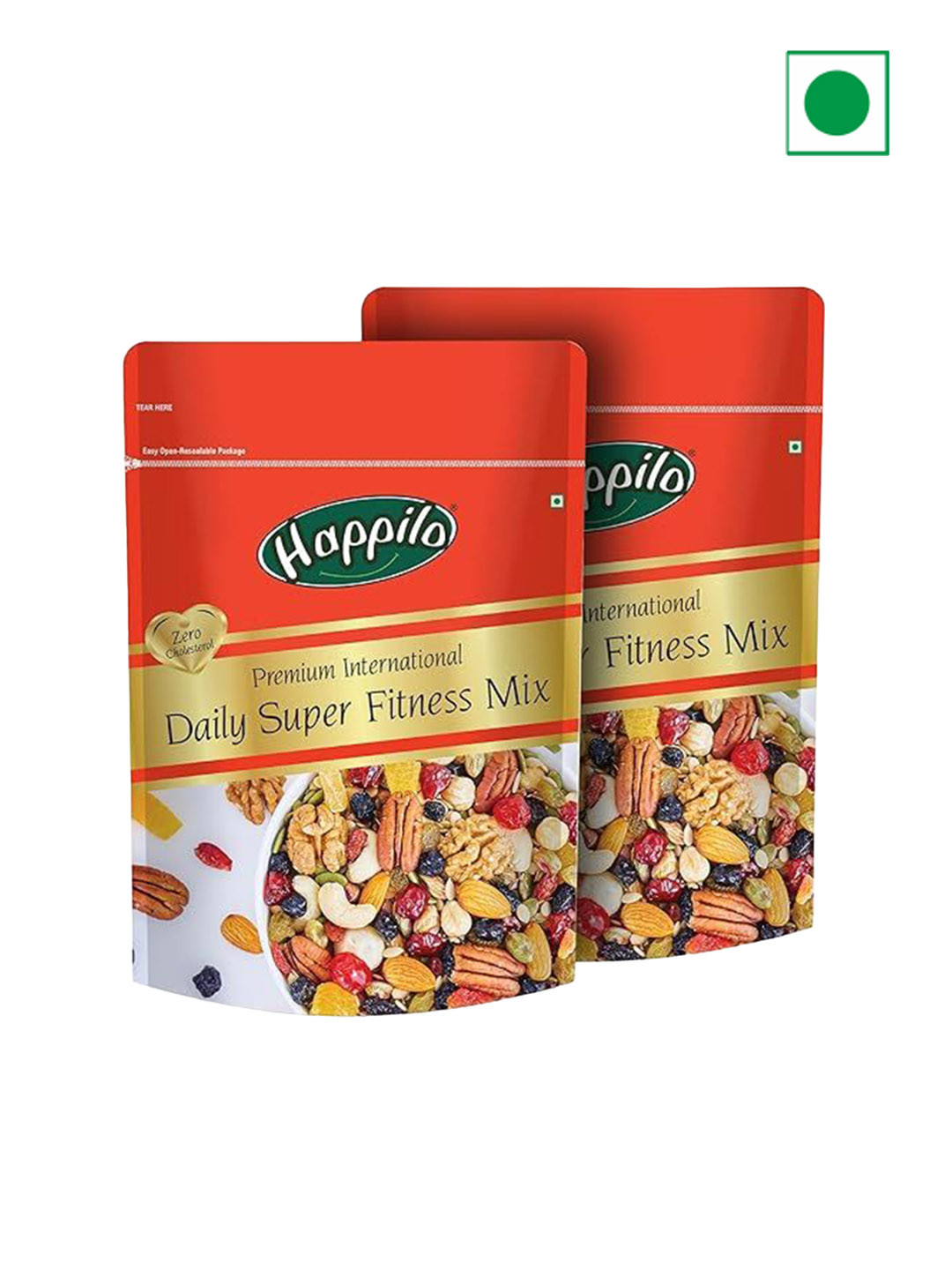 

Happilo Set Of 2 Nutritious Daily Super Fitness Trail Mix, Red