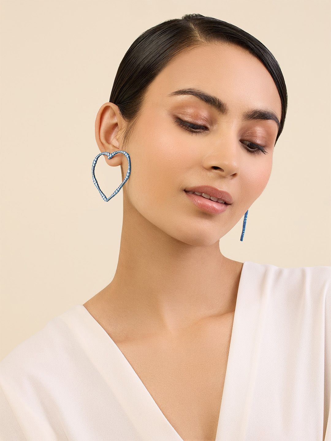 

Isharya Contemporary Hoop Earrings, Blue